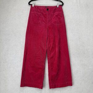 Maeve Pants Womens 27 Pink Corduroy The Colette High Rise Wide Leg Anthropologie